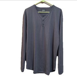 Cuts Clothing Men's Long Sleeve Curve Hem Crew NeckSignature Fit Tee- XXL